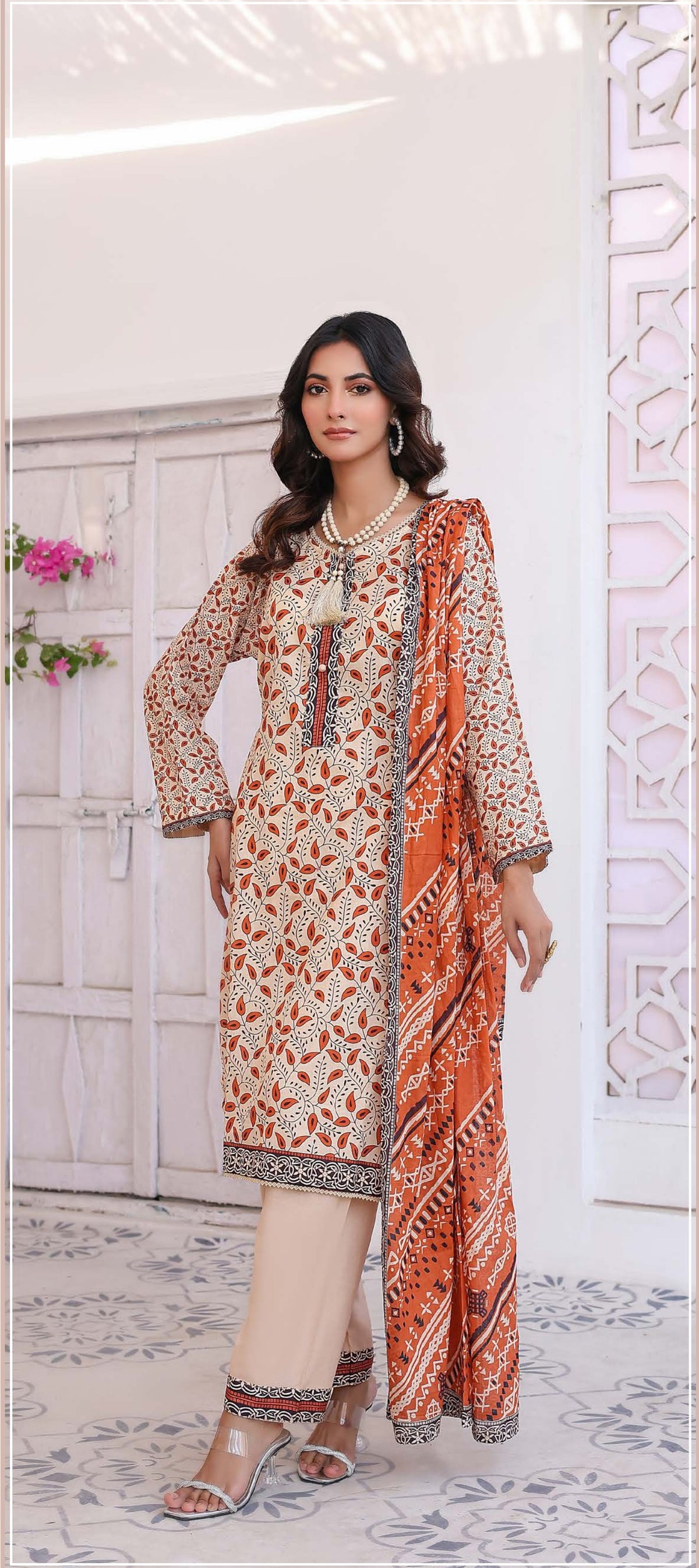 MIRHA BY LEEDS 3PC UNSTICHED CAMBRIC