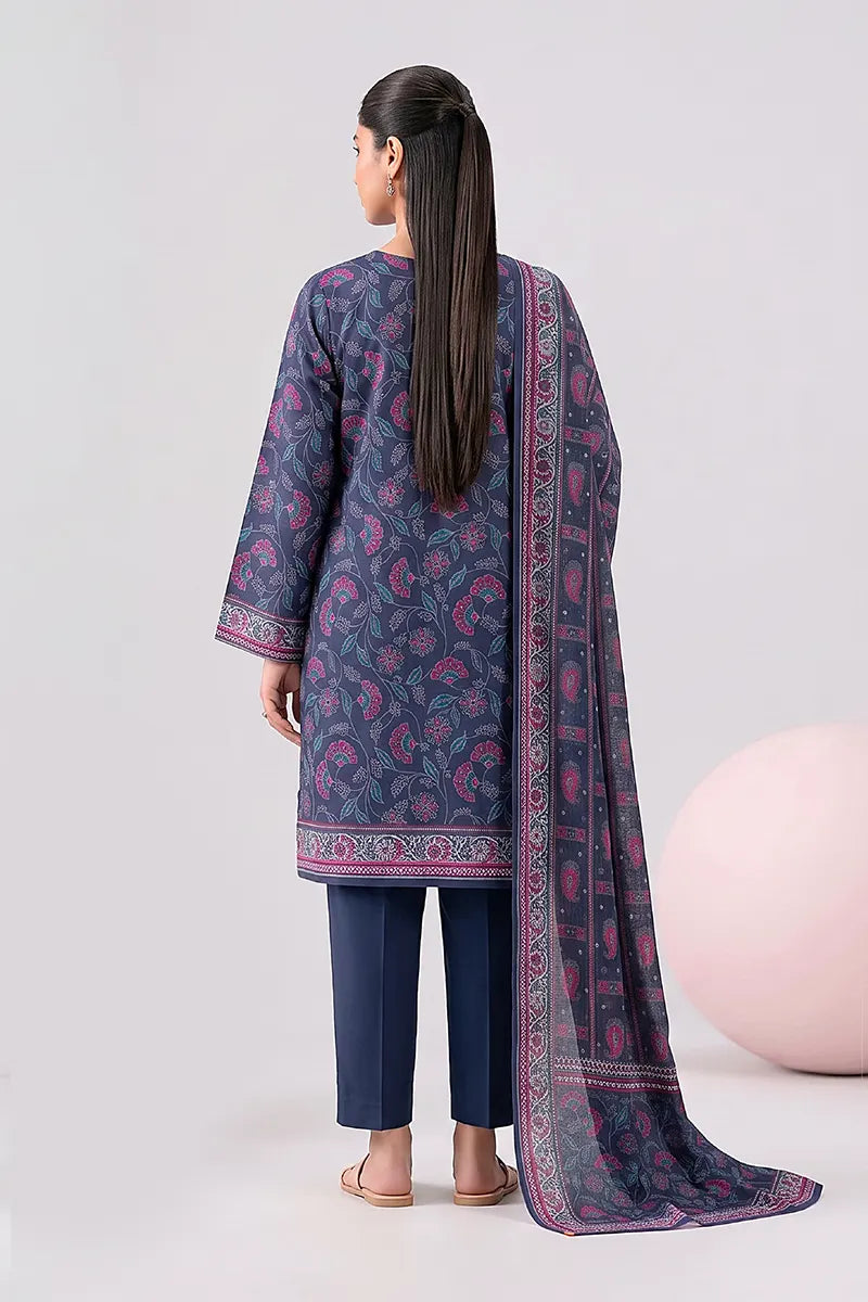 Nisha by Nishat Unstitched 3-Piece Lawn Collection (Slate Blue)