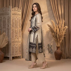 Orchid by KBC Fashion – Printed Khaddar 3 Piece Unstitched Suit – [Beige Cream]