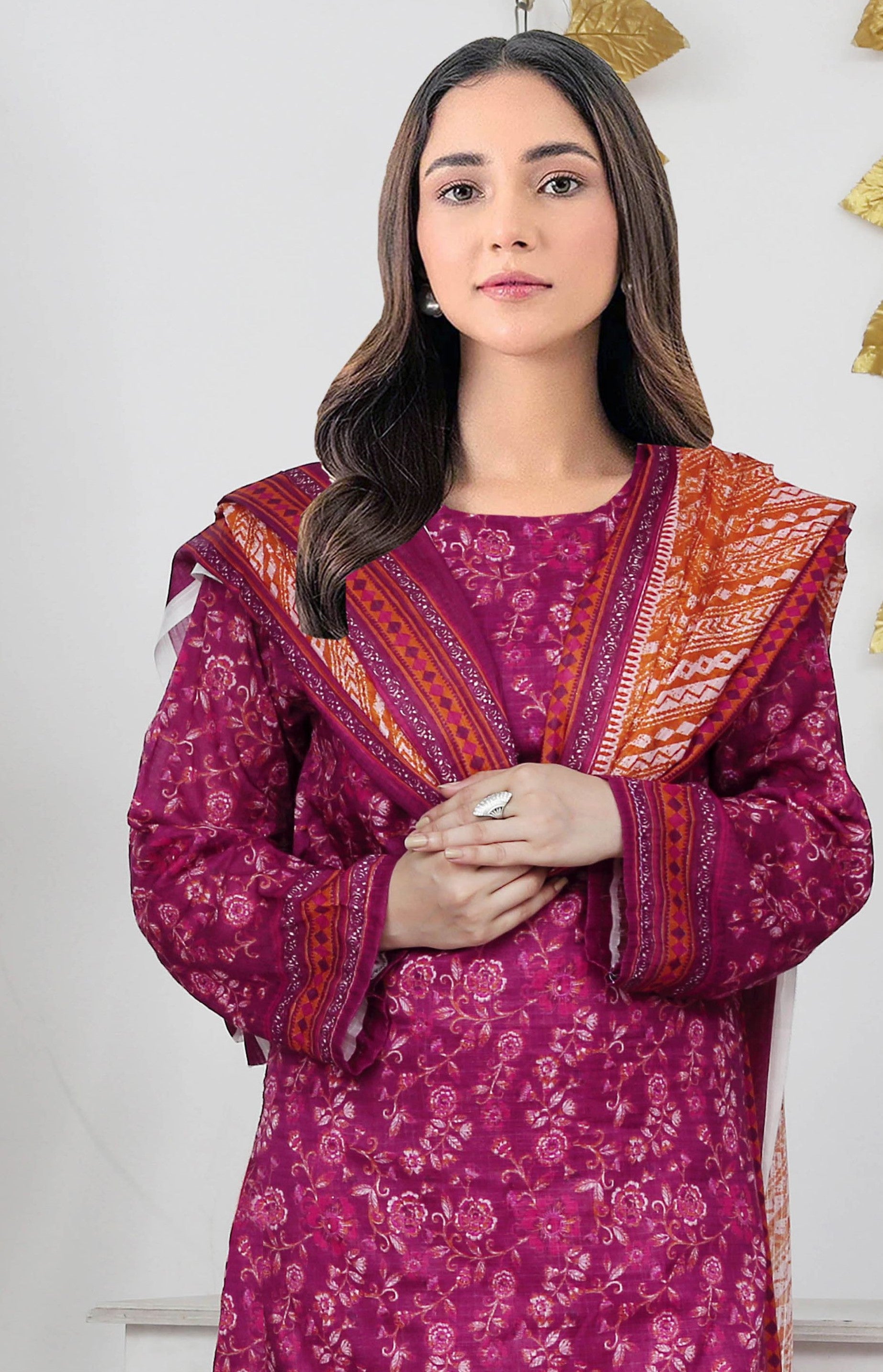 USMAN KASHIF MAHIR DORIA – 3 Piece Unstitched Lawn Suit – CHP-51