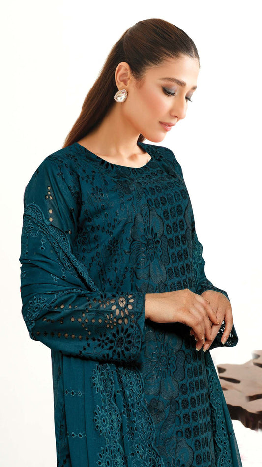 Johra-Yasheem Chikankari Lawn 3 Piece Suit