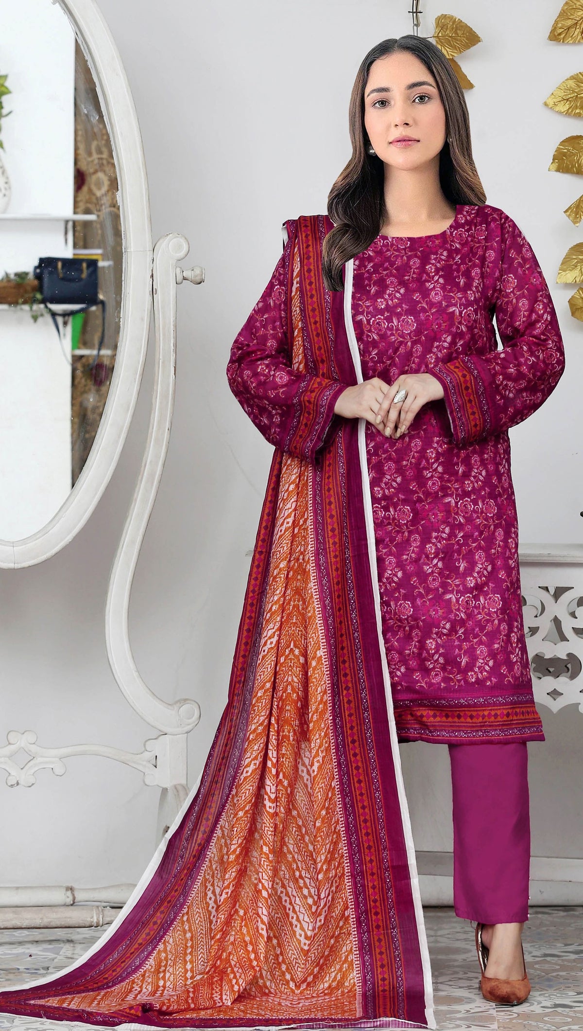 USMAN KASHIF MAHIR DORIA – 3 Piece Unstitched Lawn Suit – CHP-51