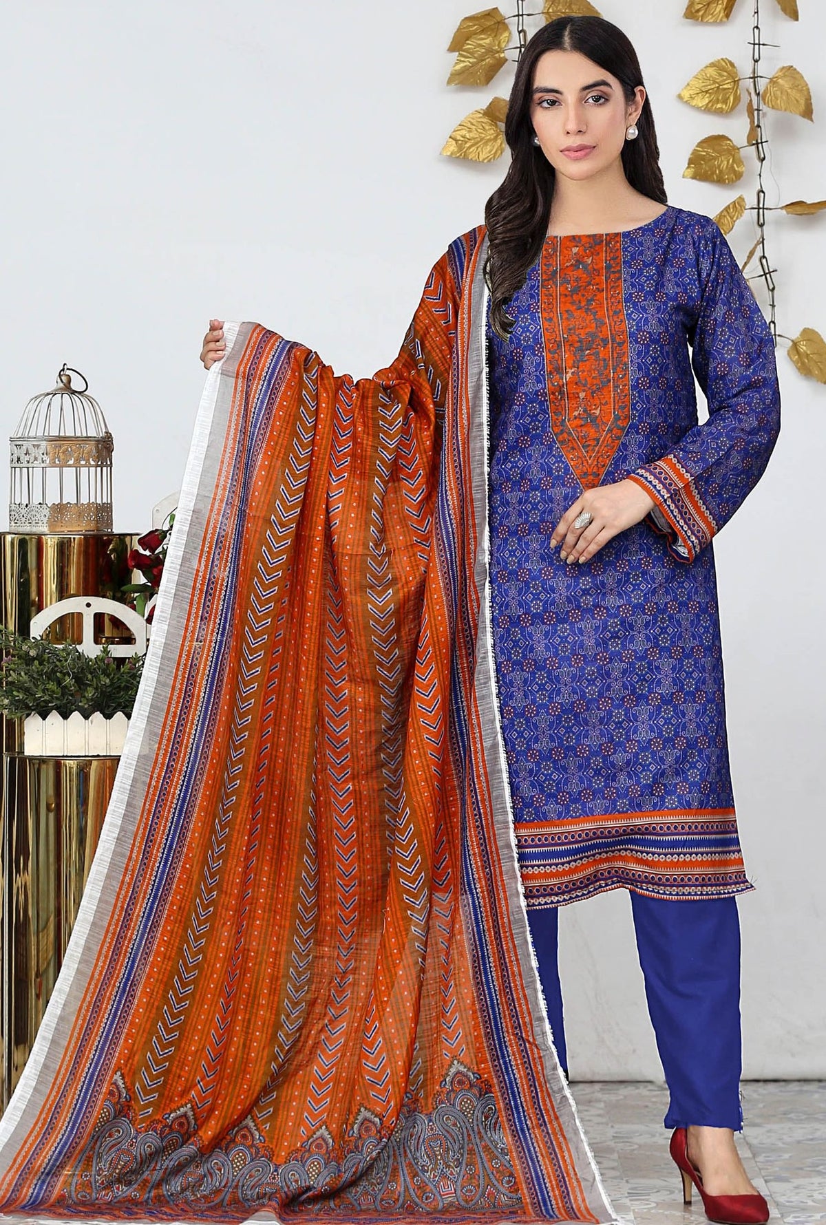 USMAN KASHIF MAHIR DORIA – 3 Piece Unstitched Lawn Suit – CHP-52