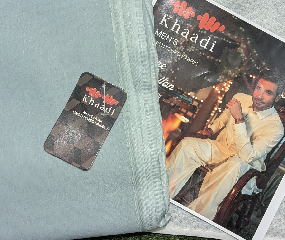 Khaadi Men's Unstitched Suit Fabric – Pure Cotton