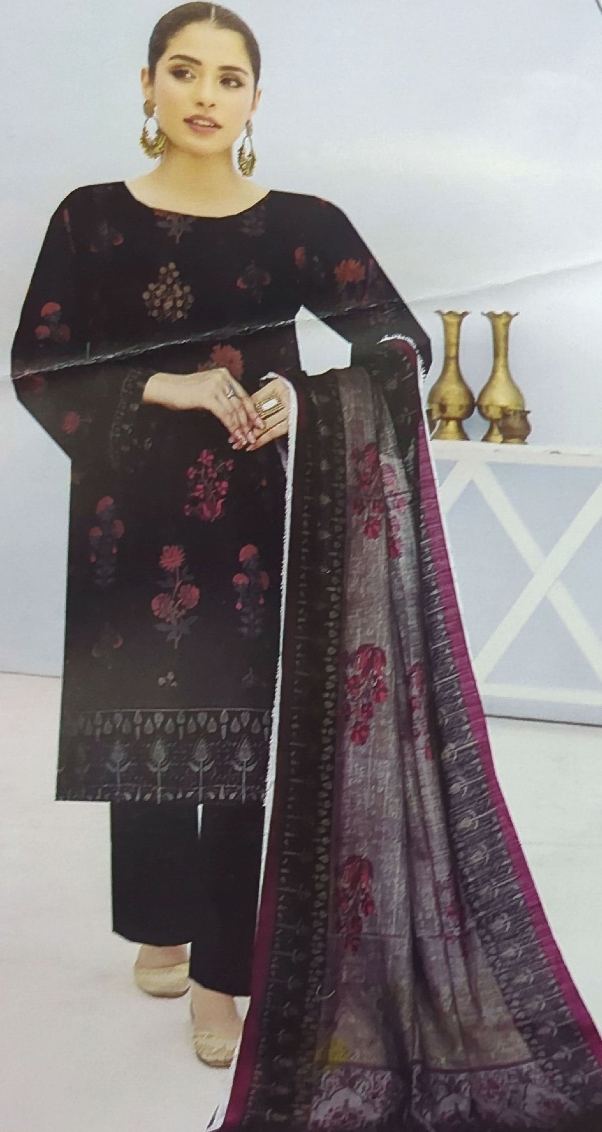 USMAN KASHIF MAHIR DORIA – 3 Piece Unstitched Lawn Suit – CHP-55