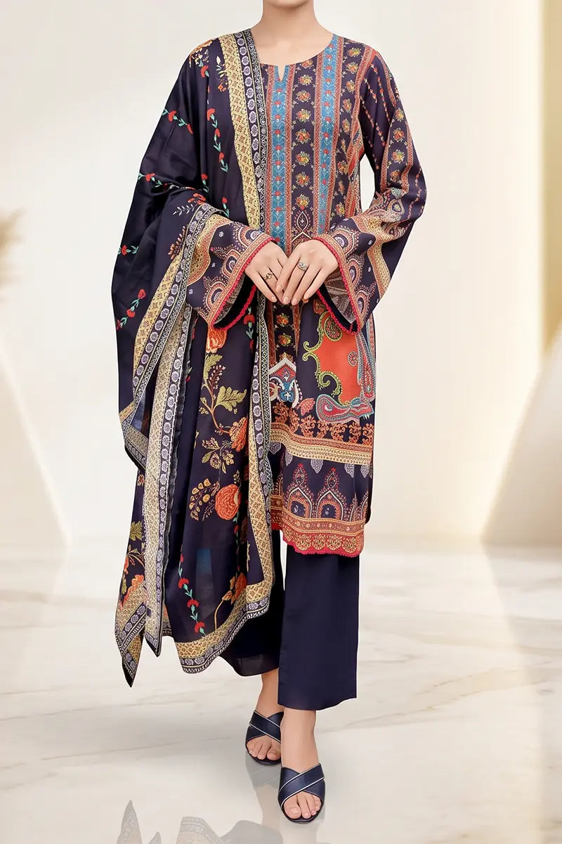 Aryana By KBC Fashion - 3PC Unstitched Printed Lawn Suit (Midnight Violent)