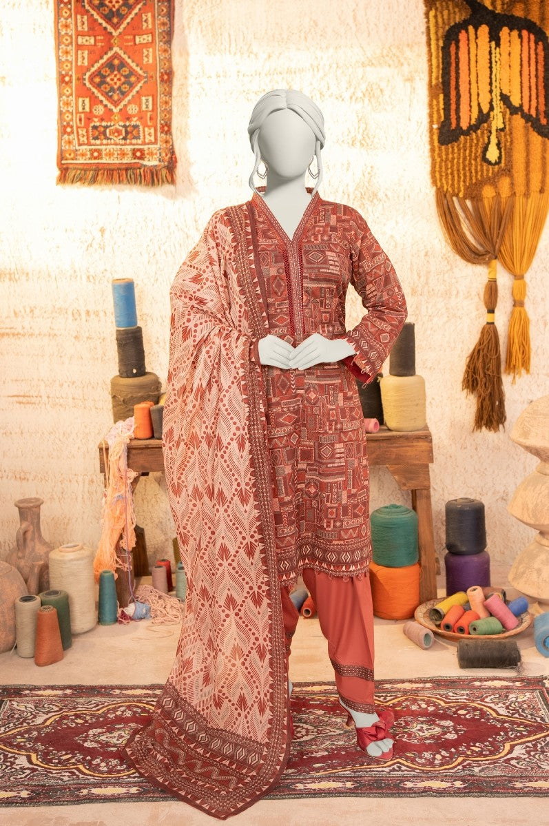 Almeerah Estiva – Premium Digital Three Piece Suit