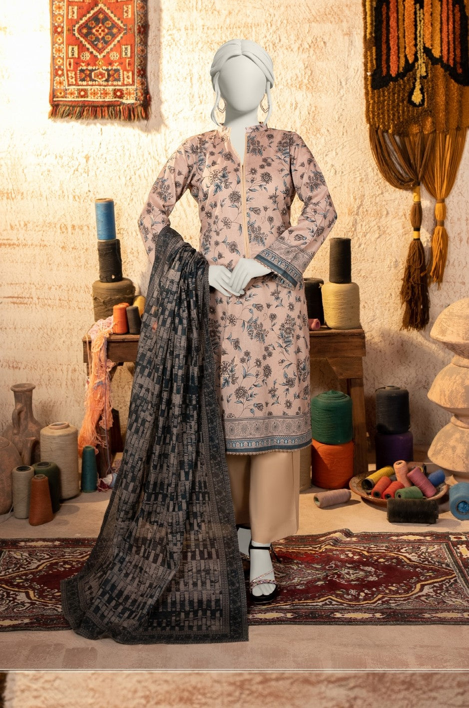 Almeerah Estiva – Premium Digital Three Piece Suit