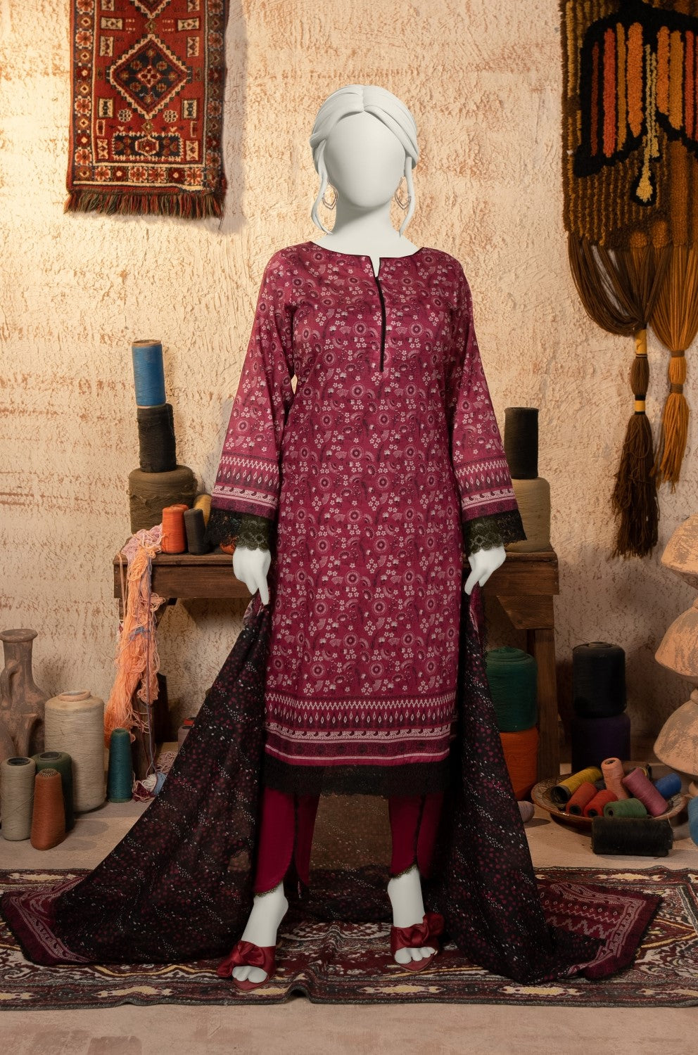 Almeerah Estiva – Premium Digital Three Piece Suit