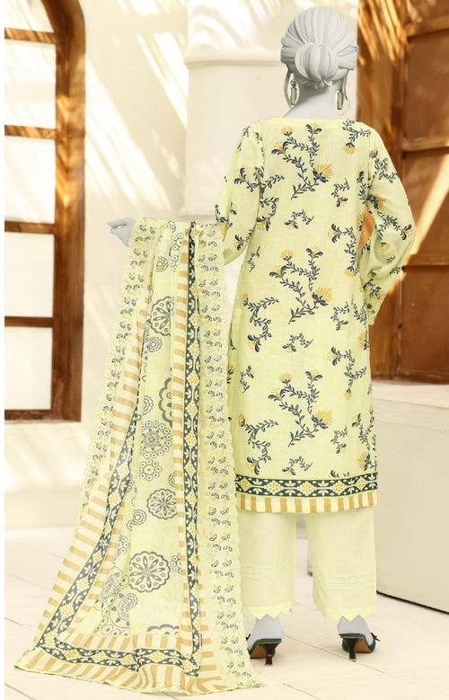 Almeerah Elysia Luxury - Embroided Unstiched 3 Piece (Light Green)