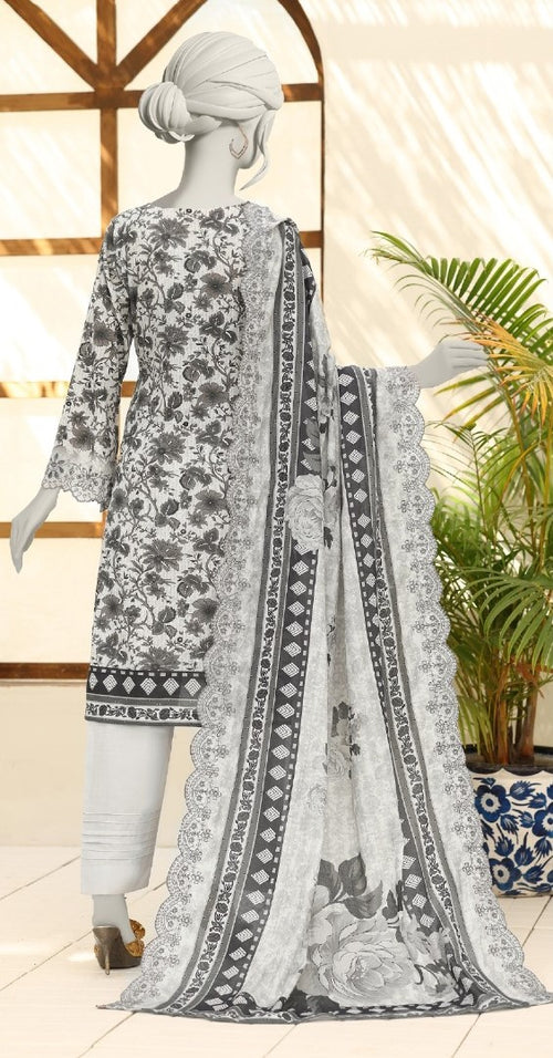 Almeerah Elysia Luxury - Embroided Unstiched 3 Piece (Grey)