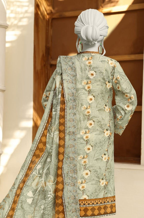 Almeerah Elysia Luxury - Embroided Unstiched 3 Piece (Summer Green)