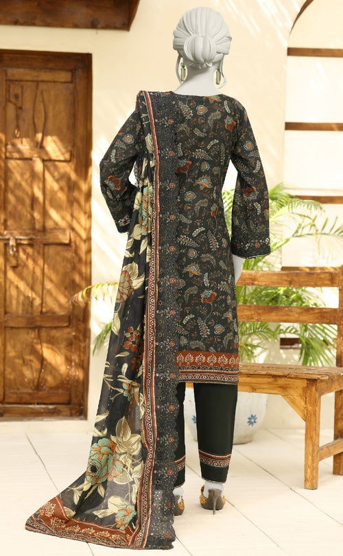 Almeerah Elysia Luxury - Embroided Unstiched 3 Piece (Black)