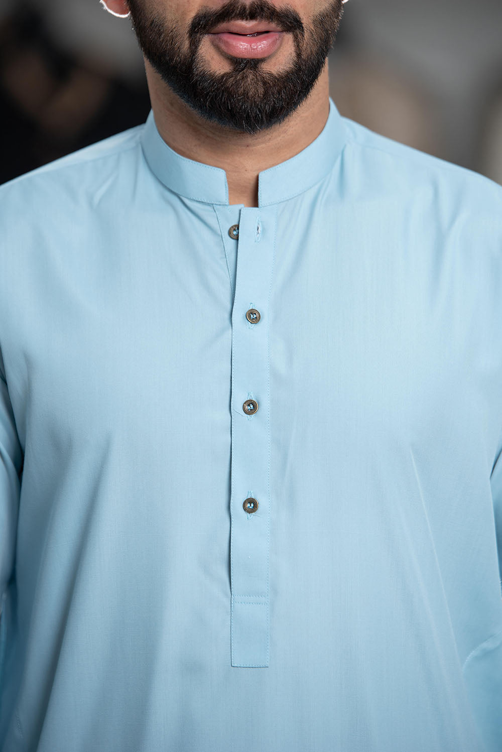 Gul Ahmed Men’s Unstitched Wash & Wear Unstitched Suit (Ice Blue)