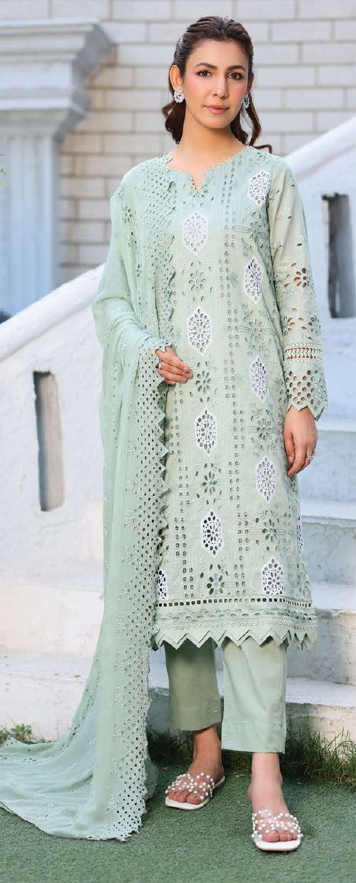 Johra Ashnoor – Unstitched 4-Piece Chikankari Lawn Suit