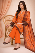 Keyseria By Jaffrani-3PC Unstitch Lawn Chapter-3-(Cream)