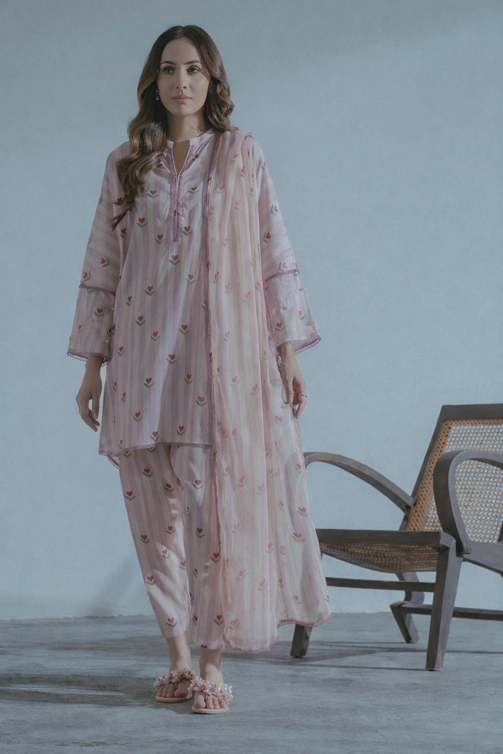 Ego Slide Away |3PC| Unstitch Lawn.