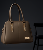 Stylish Handbag 3 Pockets  Elegant Leaf  Detailing