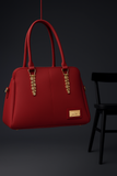 Stylish Handbag 3 Pockets  Elegant Leaf  Detailing