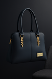 Stylish Handbag 3 Pockets  Elegant Leaf  Detailing