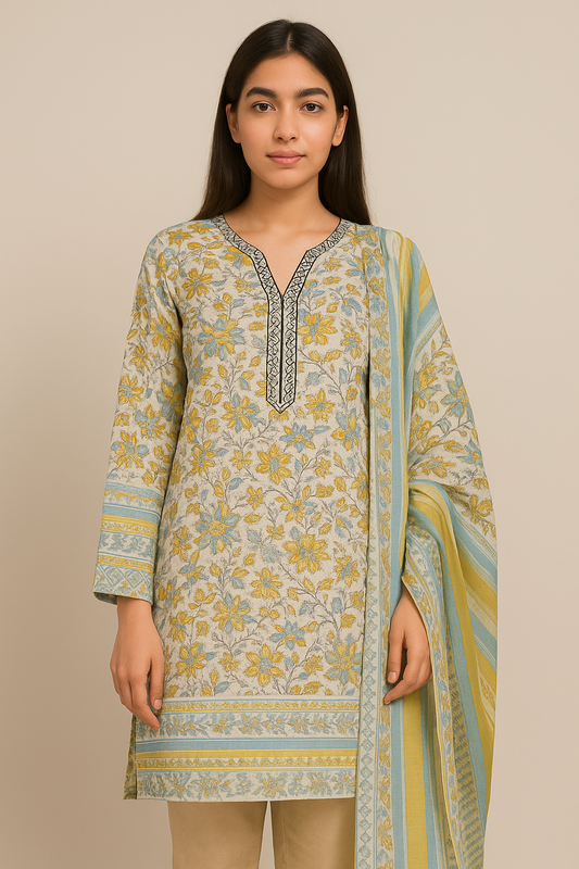 Sapphire 2-Piece Lawn Suit (Shirt + Dupatta)