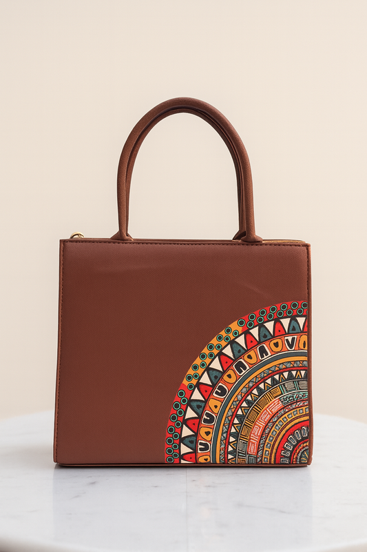 Handcrafted Geometric Mandala Handbag
