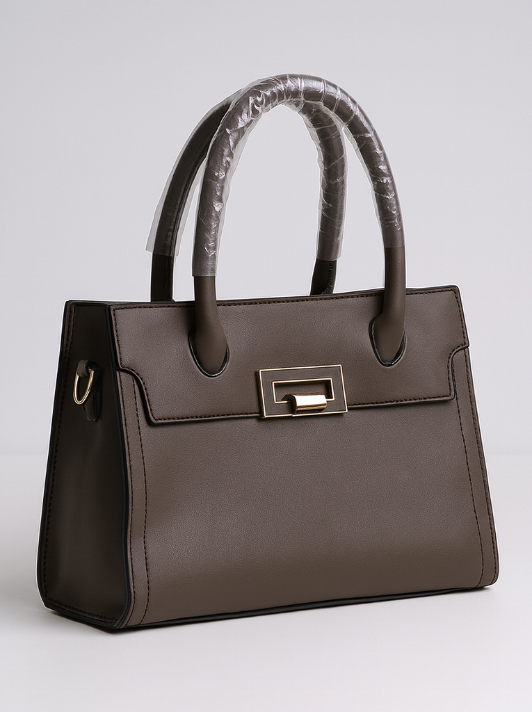 Elegant 3 Pocket Leather Handbag