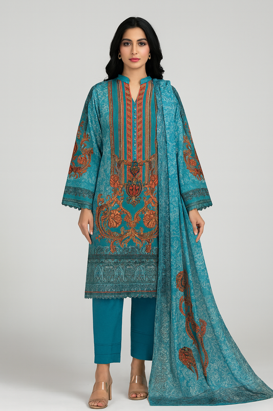 Lazawal Ishq By Bareeza Fashion Khaddar 3 Piece Unstitched