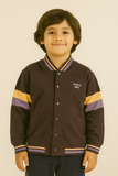 Reebok Kids Varsity Jacket Yellow & Purple Stripes