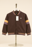 Reebok Kids Varsity Jacket Yellow & Purple Stripes