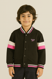 Reebok Kids Varsity Jacket – Black & Pink