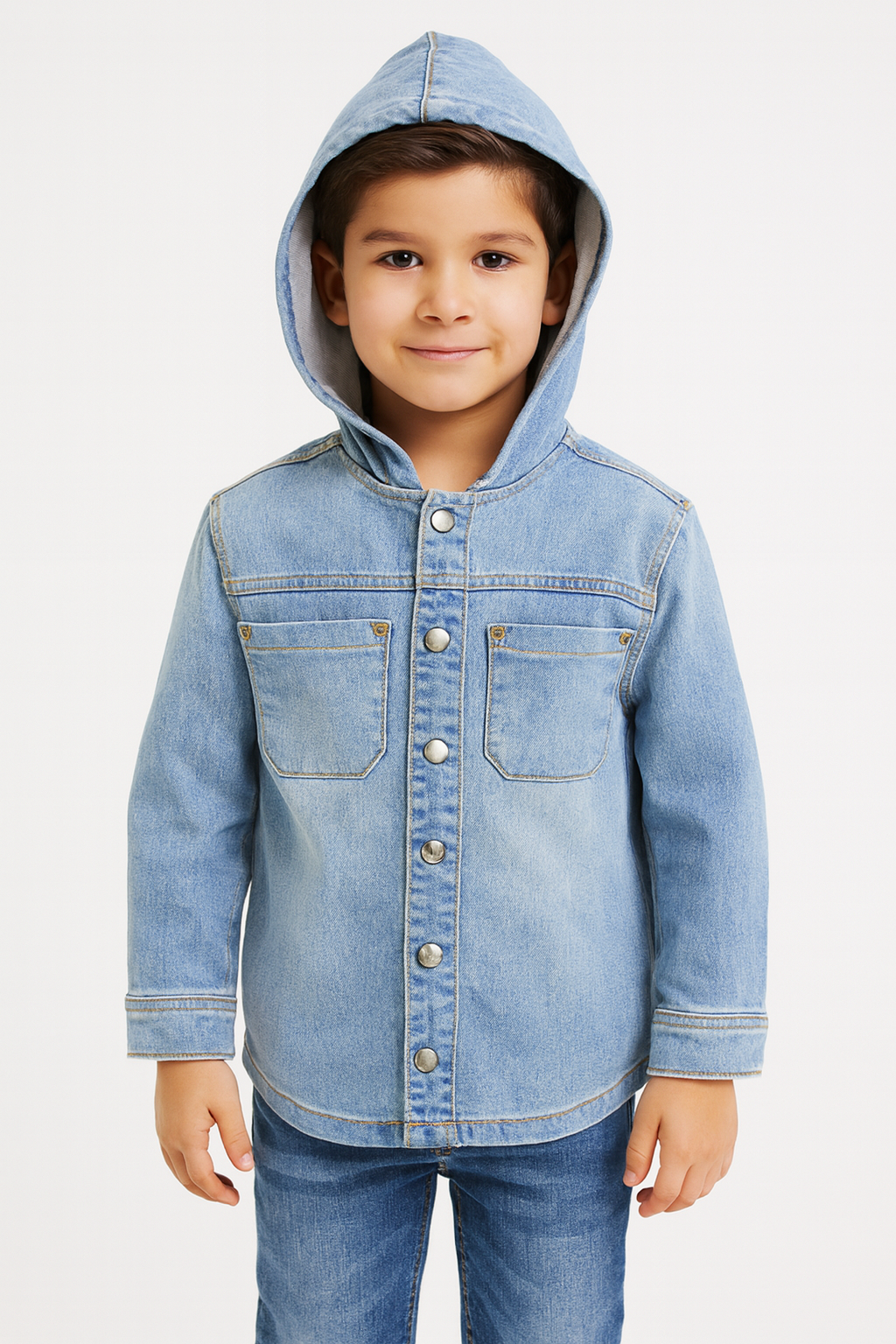 Boys’ Denim Hoodie Jacket