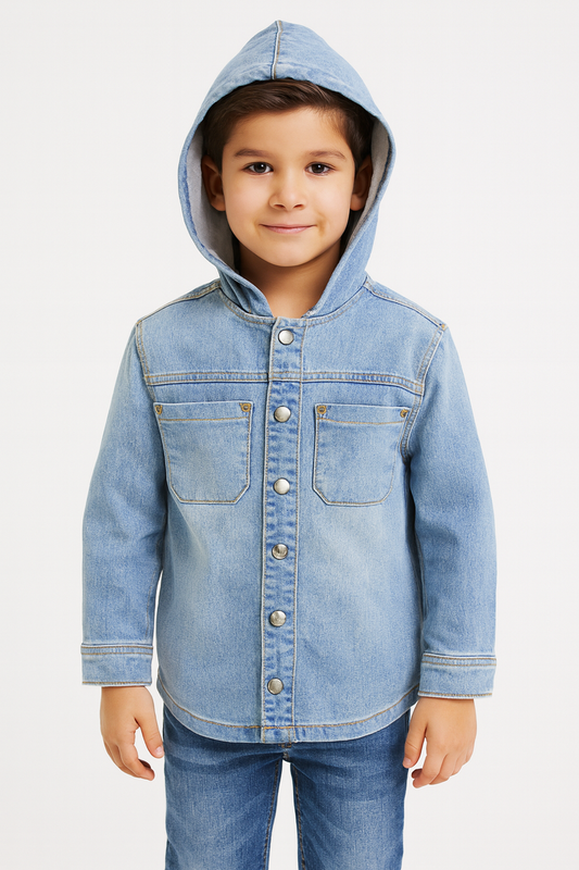 Boys’ Denim Hoodie Jacket