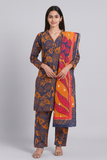 AlKaram – Doriya Stitched 3-Piece Printed Suit