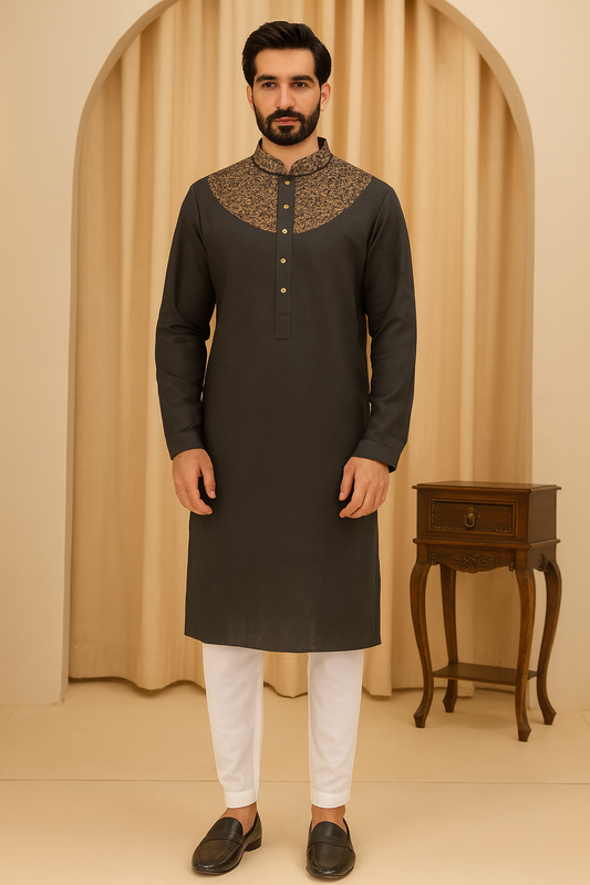 Black Formal Special Kurta By J.