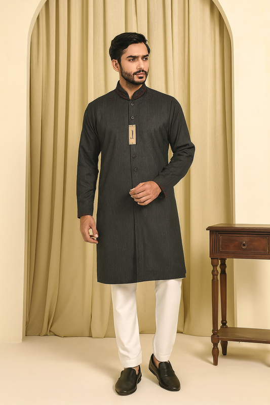 polyester Sherwani Kurta by J.