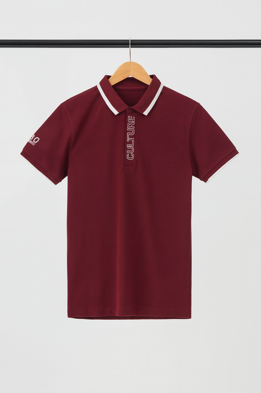 Culture Stripe Polo T-Shirt – Black