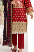 Keyseria By Jaffrani-3PC Unstitch Lawn Chapter-4-(RED)