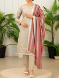 Mix Brand Embroidery Unstitched 3-Piece Suit