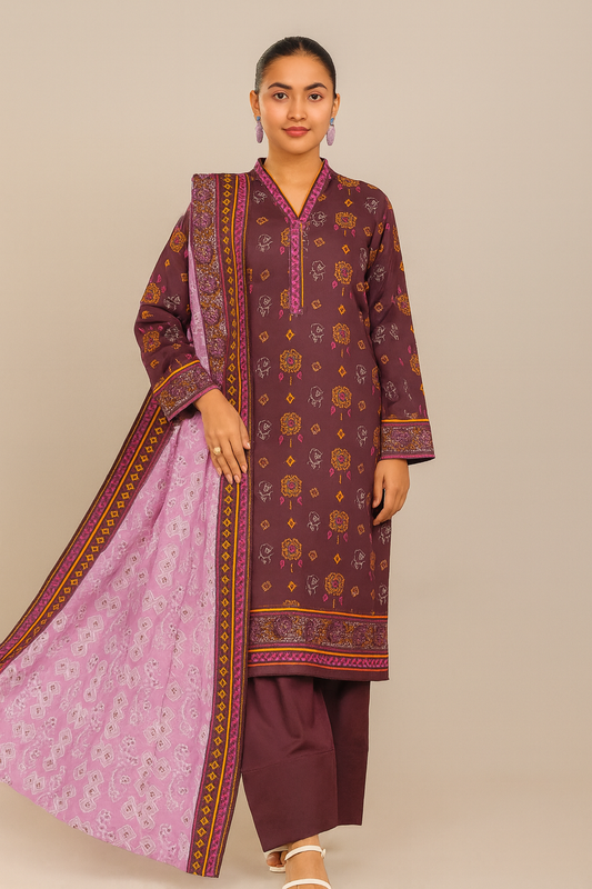 Khaadi SS'25 Lawn Unstitched 3 Piece Suit