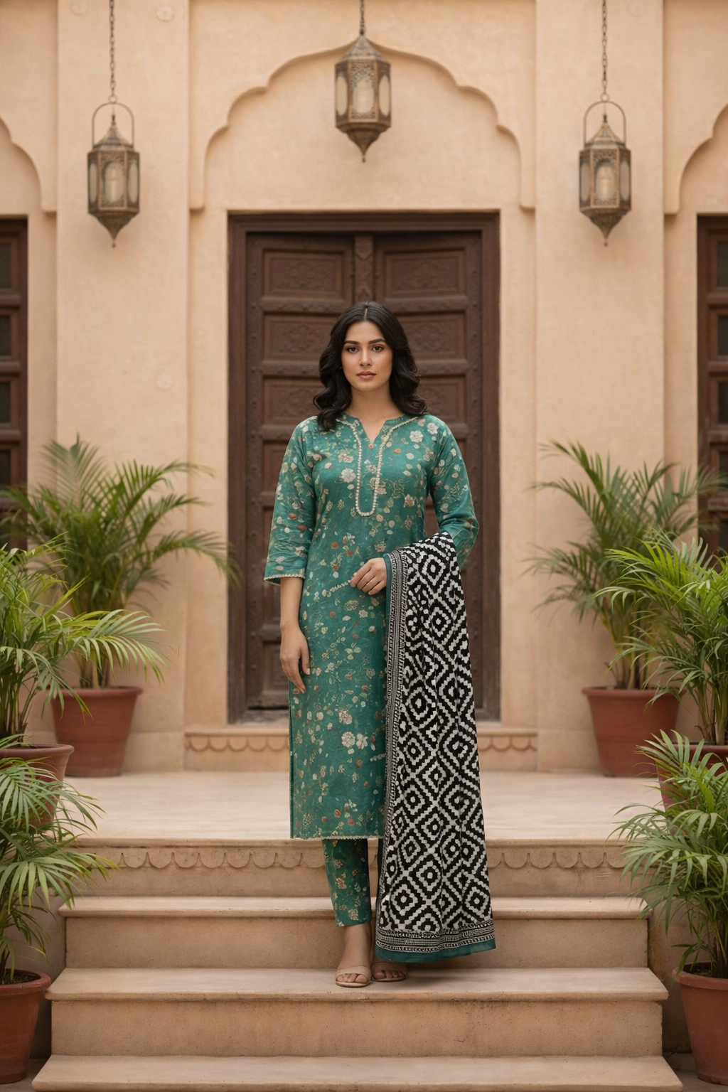 Alkaram – Doriya Stitched 3-Piece Printed Suit (Stromboli)