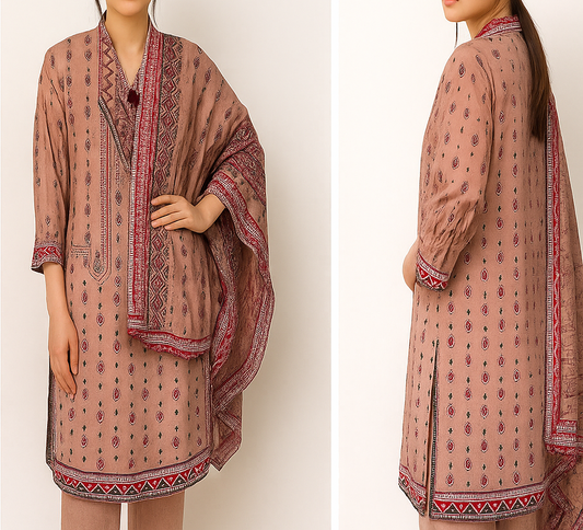 Khaadi 2-Piece Lawn Suit (Shirt + Dupatta)