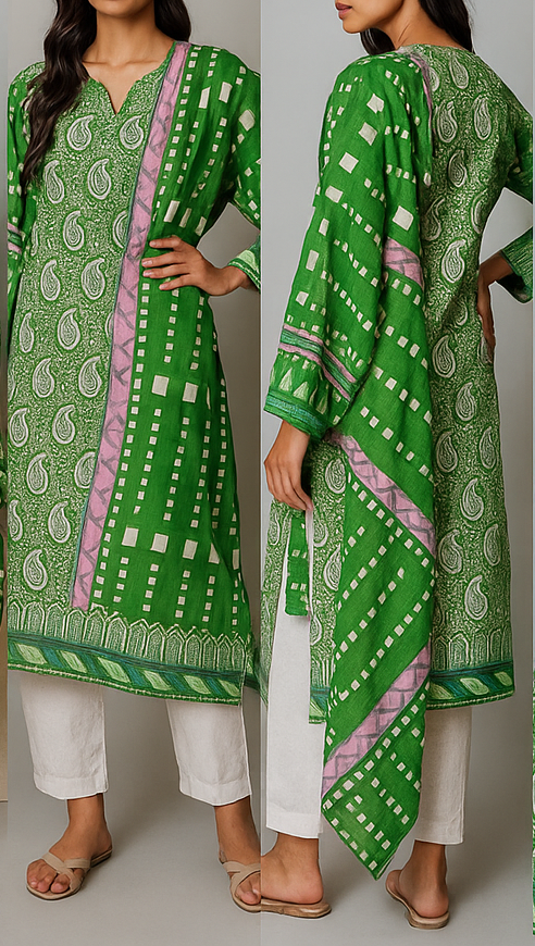 Khaadi 2-Piece Lawn Suit (Shirt + Dupatta)