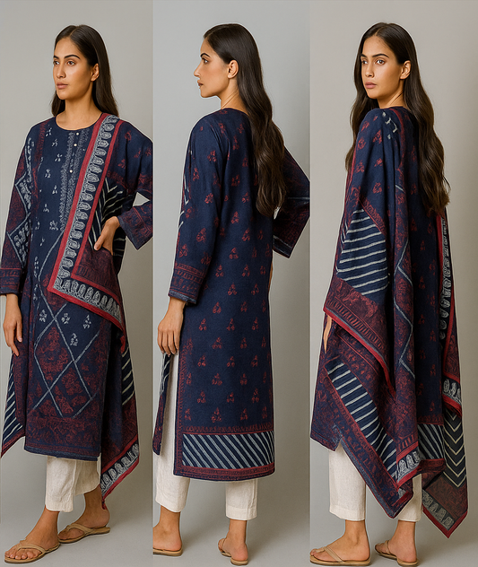 Khaadi 2-Piece Lawn Suit (Shirt + Dupatta)