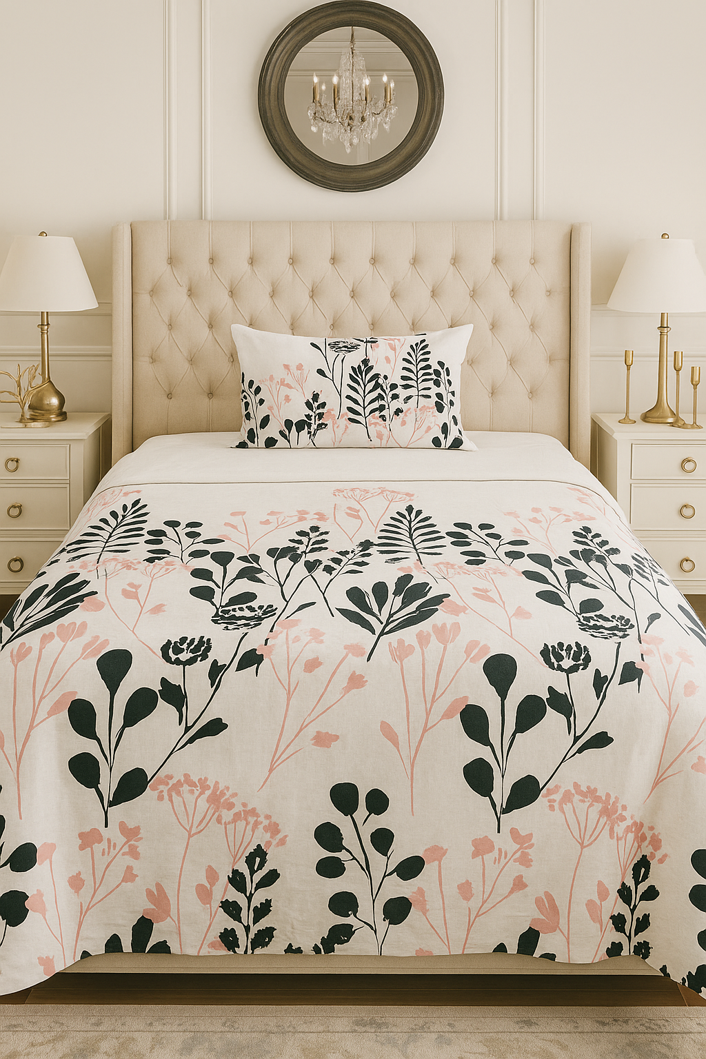 Single Bedsheet with Pillow Cover ( Export Quality )