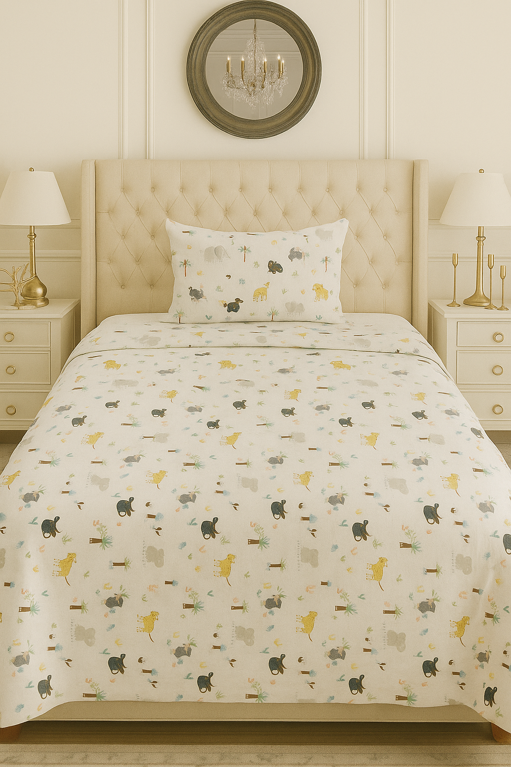 Single Bedsheet with Pillow Cover ( Export Quality )