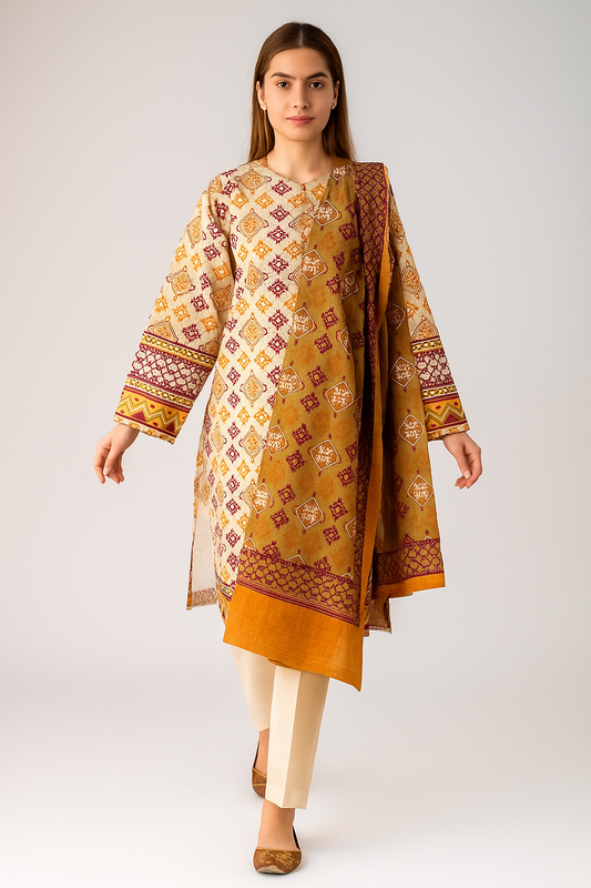 Sapphire 2-Piece Lawn Suit (Shirt + Dupatta)