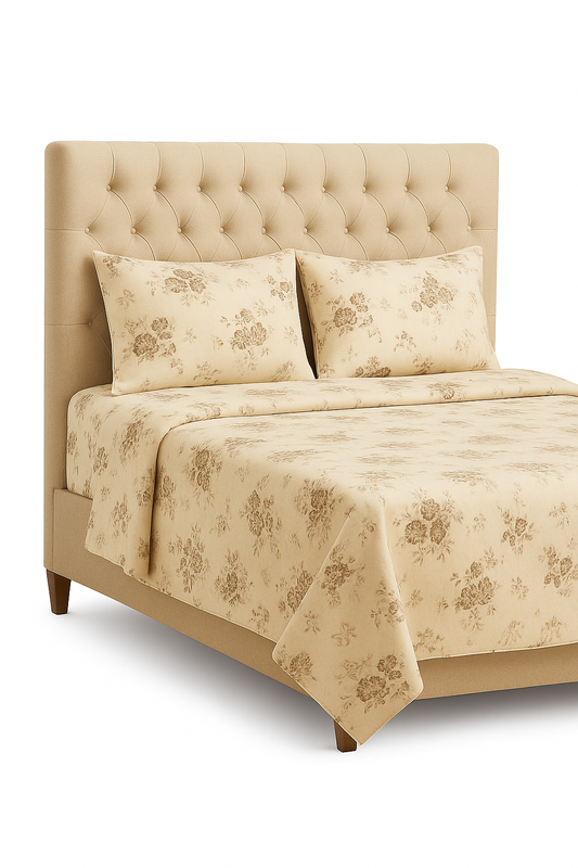 3-Piece Luxury Bed Sheet Set – Elastic Fitted | Printed Flanelle By Henri Coveri
