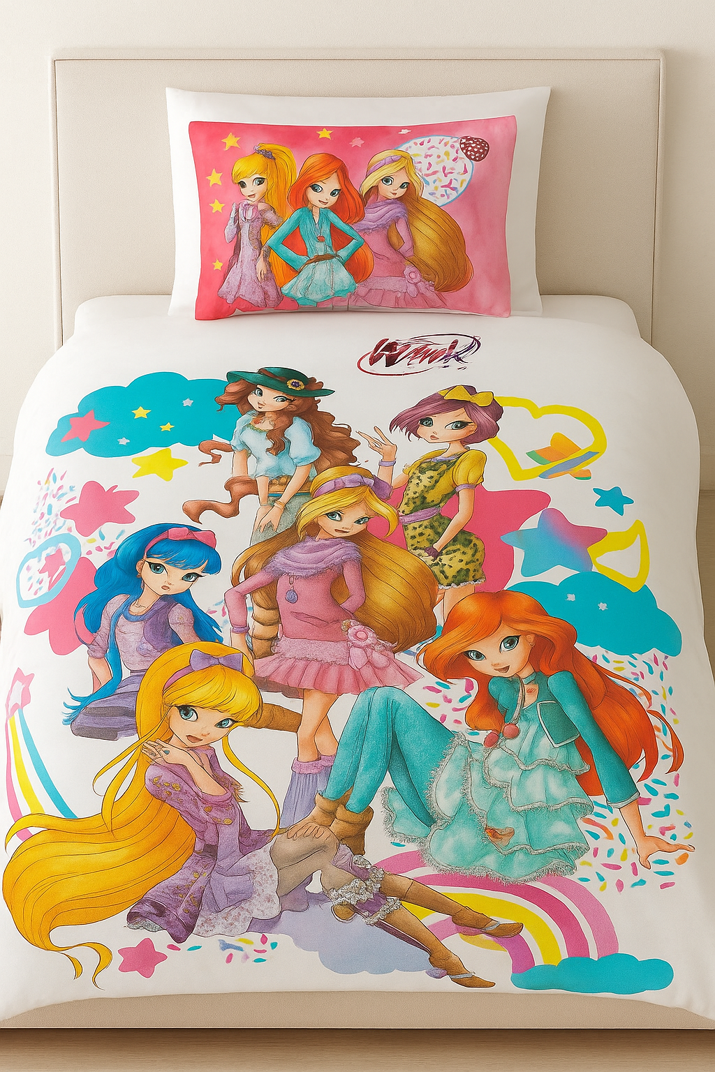 Winx Club Girls Duvet Cover Set – 100% Cotton
