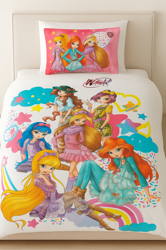Winx Club Girls Duvet Cover Set – 100% Cotton